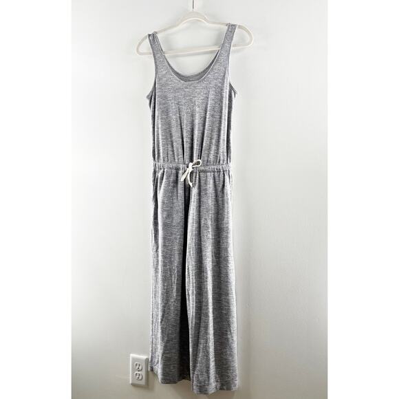 Lou & Grey Scoopneck Sleeveless Cropped Wide Leg Jumpsuit Gray XS - Picture 7 of 7